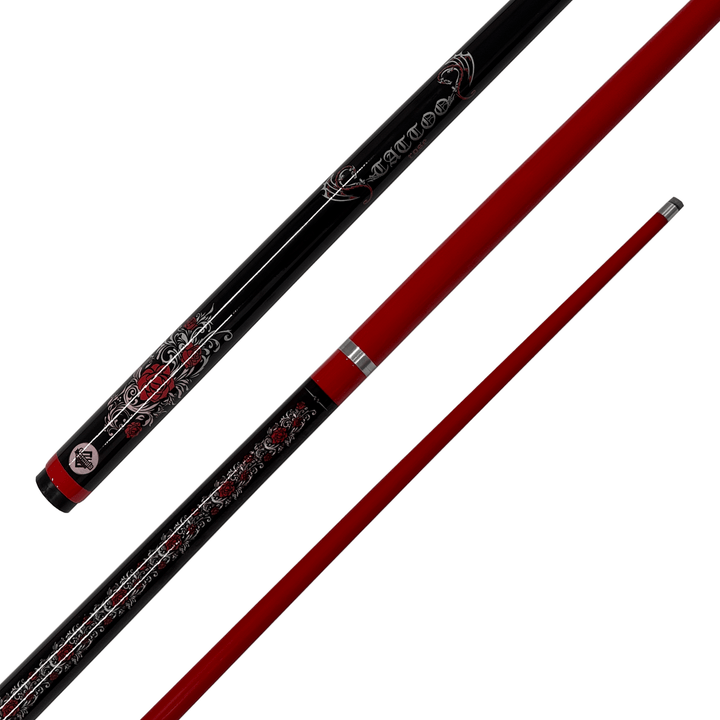 Formula Sports Rose Tattoo - 2-Piece Composite Cue 57" / 10mm Glue On Cues