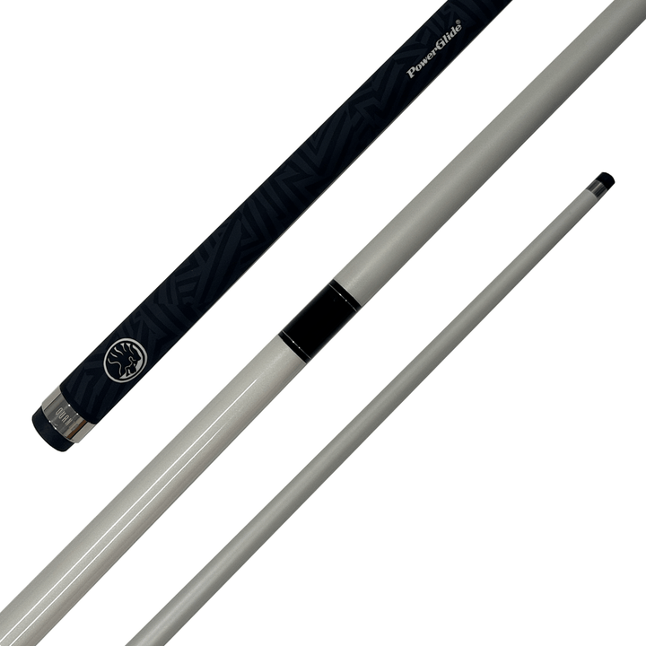 Powerglide Quanta - 2-Piece Carbon Cue 57" / 10mm Glue On / White Cues